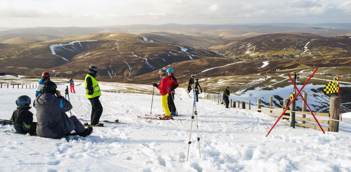 Skiing on Lowther Hill in March 2018